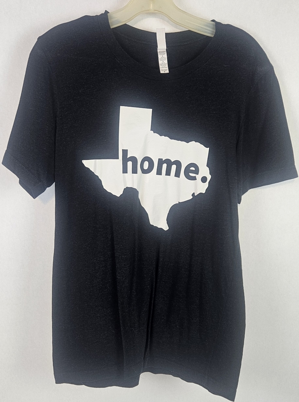 Men's / Unisex Texas "home." Graphic Tee - Black & White. Medium